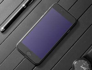 Защитное стекло Baseus 0.3mm All-screen Arc-surface Anti-bluelight черное для iPhone 7/8