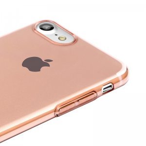 Полупрозрачный чехол Baseus Simple розовый для iPhone 8/7/SE 2020