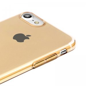 Напівпрозорий чохол Baseus Simple золотий для iPhone 8/7/SE 2020