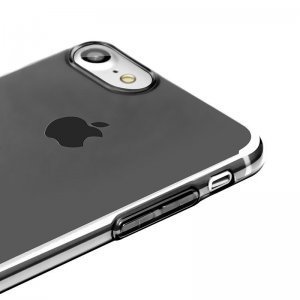 Полупрозрачный чехол Baseus Simple чёрный для iPhone 8/7/SE 2020
