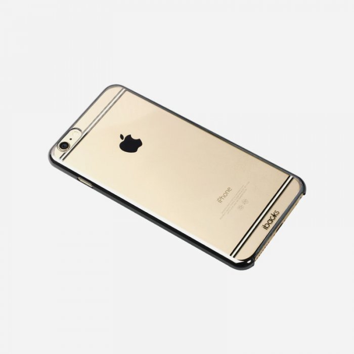Чехол-накладка для Apple iPhone 6 Plus/6S Plus - iBacks iFling Electroplating прозрачный + черный Чехол-накладка для Apple iPhone 6 Plus/6S Plus - iBacks iFling Electroplating прозрачный + черный