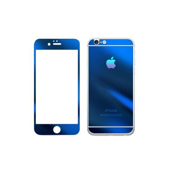Защитное стекло для Apple iPhone 6 - зеркальное, синее Защитное стекло для Apple iPhone 6 - зеркальное, синее