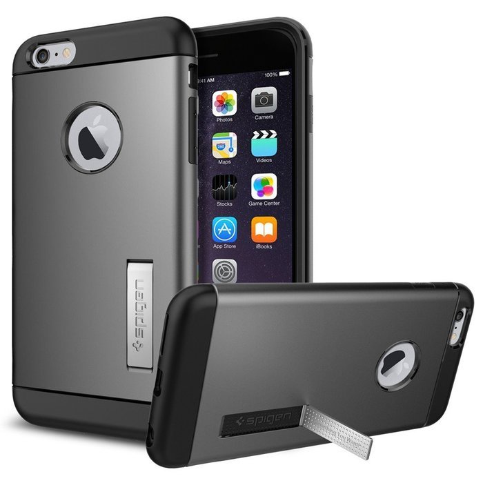 Чехол-накладка для iPhone 6 Plus/6S Plus - Spigen Case Slim Armor серый