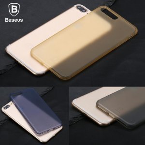 Полупрозрачный чехол Baseus Slim золотой для iPhone 8 Plus/7 Plus