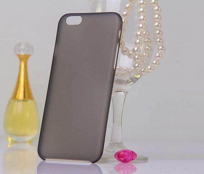 Силиконовый чехол Ultrathin Frosted черный для iPhone 6/6S Plus