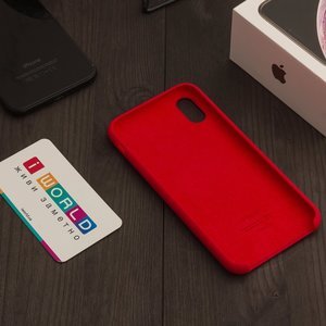 Силіконовий червоний чохол для iPhone X