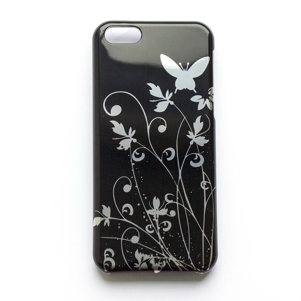 Чехол-накладка Butterfly Pattern черный для iPhone 5C