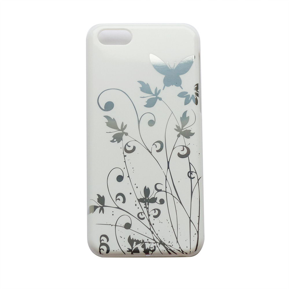 Чехол-накладка для Apple iPhone 5C - Butterfly Pattern белый