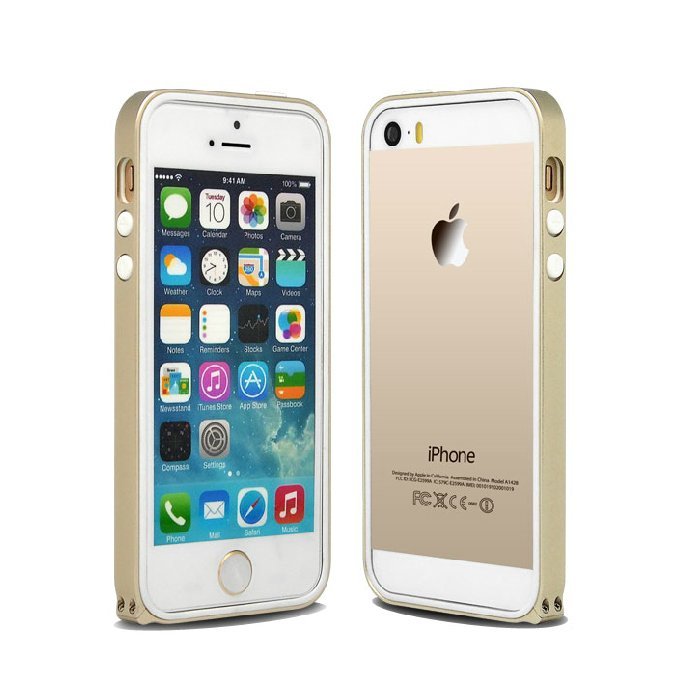 Чехол-бампер для Apple iPhone 5/5S - Kindtoy золотистый