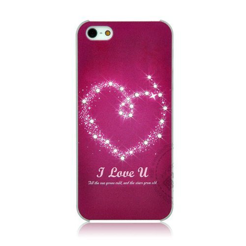 Чехол-накладка для Apple iPhone 5/5S - Kindtoy picture & rhinestones Heart