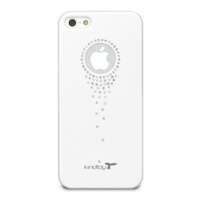 Чехол-накладка для Apple iPhone 5/5S - Kindtoy Swarovski Waterfall белый