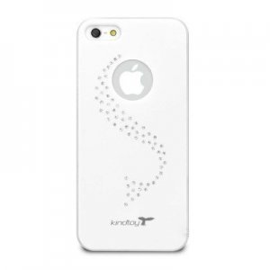 Чехол-накладка для Apple iPhone 5/5S - Kindtoy Swarovski Wave белый