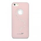 Чехол-накладка для Apple iPhone 5/5S - Kindtoy Swarovski Wave розовый