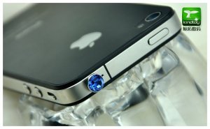 Заглушка для разъема 3,5 мм - Kindtoy Diamond синяя
