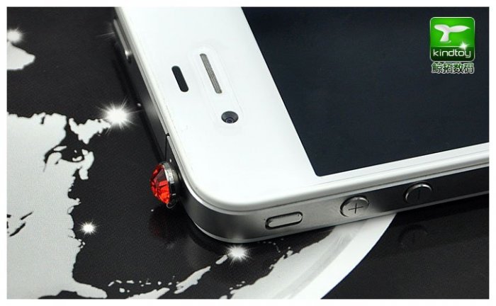 Заглушка для роз'єму 3,5 мм - Kindtoy Diamond червона