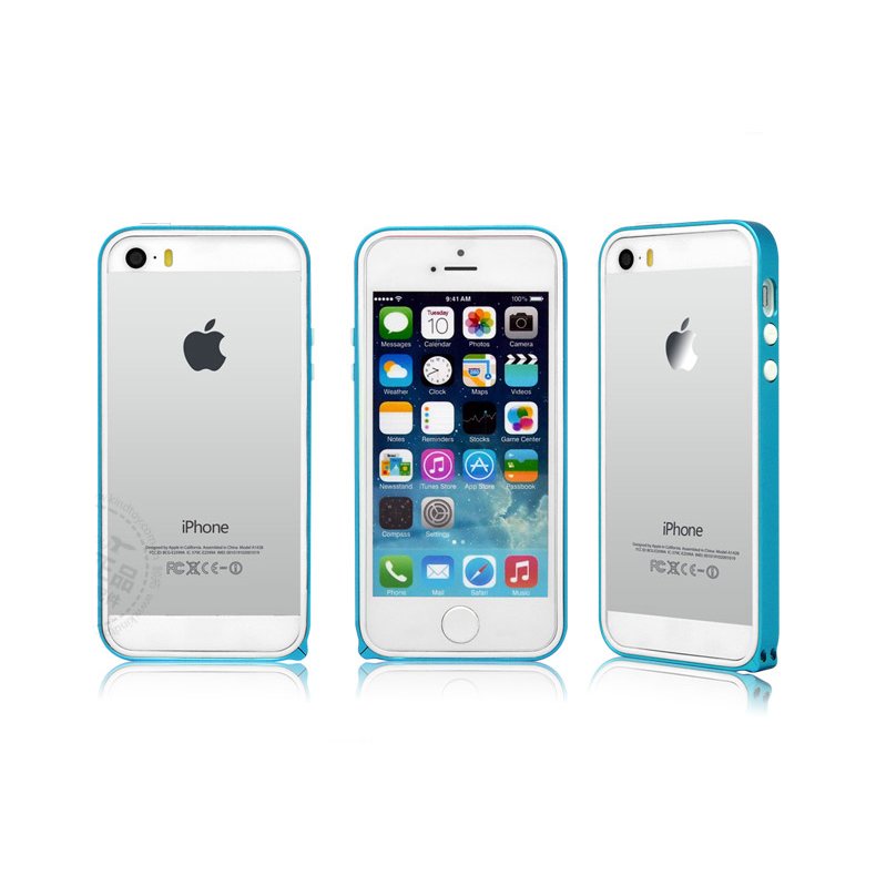 Бампер Kindtoy голубой для iPhone 5/5S/SE