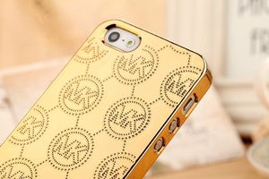 Чехол с рисунком Michael Kors Design Electroplating Monogram золотой для iPhone 5/5S/SE