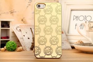Чехол с рисунком Michael Kors Design Electroplating Monogram золотой для iPhone 5/5S/SE