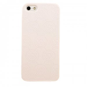 Пластиковый чехол Michael Kors Design Fashion Monogram белый для iPhone 5/5S/SE