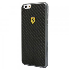 Чехол-накладка для Apple iPhone 6/6S - Ferrari Scuderia Carbon черный