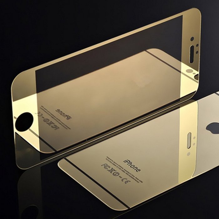 Защитное стекло для Apple iPhone 6 - зеркальное, золотистое Защитное стекло для Apple iPhone 6 - зеркальное, золотистое