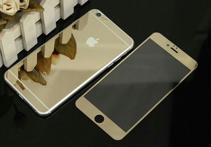 Защитное стекло для Apple iPhone 6 - зеркальное, золотистое Защитное стекло для Apple iPhone 6 - зеркальное, золотистое