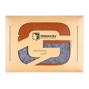 Чохол-конверт Gmakin GM02 на кнопках коричневий для MacBook Air 13"/Pro 13"/Pro 13" Retina