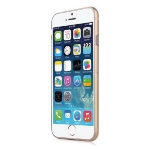 Полупрозрачный чехол Baseus Simple золотой для iPhone 6/6S
