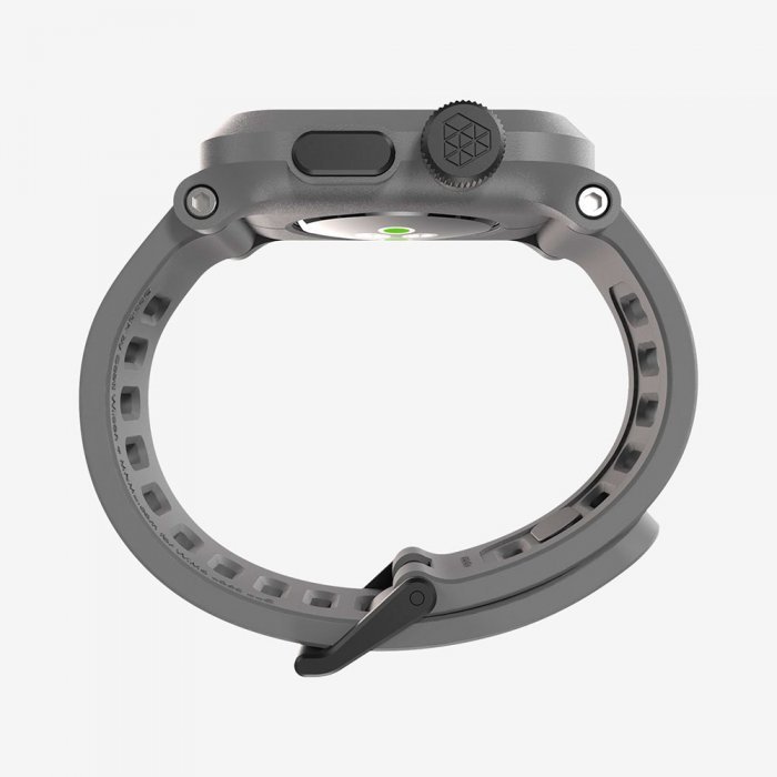 Чехол-ремешок для Apple Watch - LunaTik EPIK 2 серый поликарбонат + серый силиконовый ремешок Чехол-ремешок для Apple Watch - LunaTik EPIK 2 серый поликарбонат + серый силиконовый ремешок