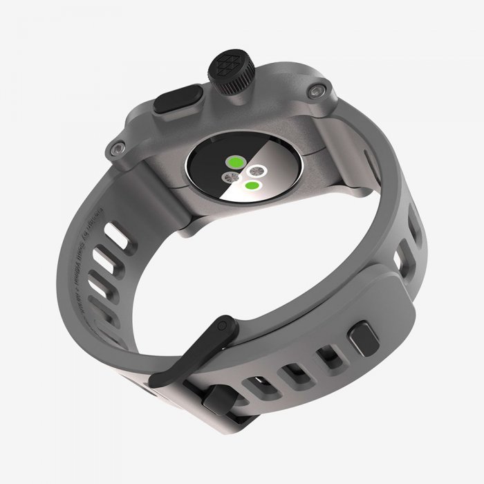 Чехол-ремешок для Apple Watch - LunaTik EPIK 2 серый поликарбонат + серый силиконовый ремешок Чехол-ремешок для Apple Watch - LunaTik EPIK 2 серый поликарбонат + серый силиконовый ремешок