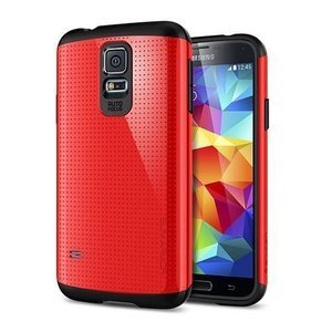 Чехол-накладка для Samsung Galaxy S5 - SGP Slim Armor красный