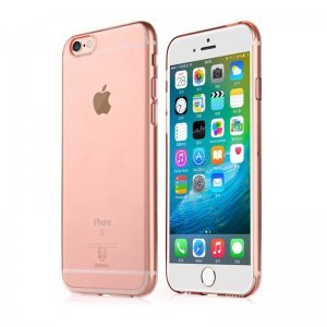 Полупрозрачный чехол Baseus Clear розовый для iPhone 6/6S