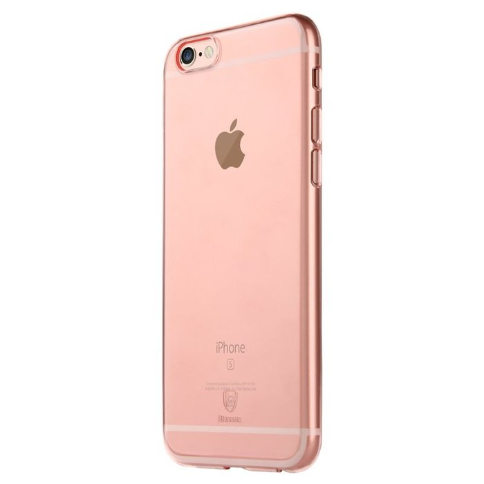 Полупрозрачный чехол Baseus Clear розовый для iPhone 6/6S Полупрозрачный чехол Baseus Clear розовый для iPhone 6/6S