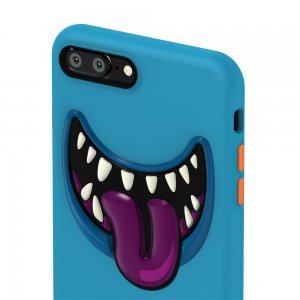 3D чохол із малюнком SwitchEasy Monsters синій для iPhone 8 Plus/7 Plus