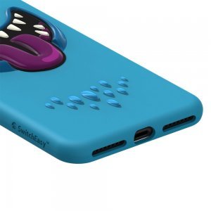 3D чохол із малюнком SwitchEasy Monsters синій для iPhone 8 Plus/7 Plus