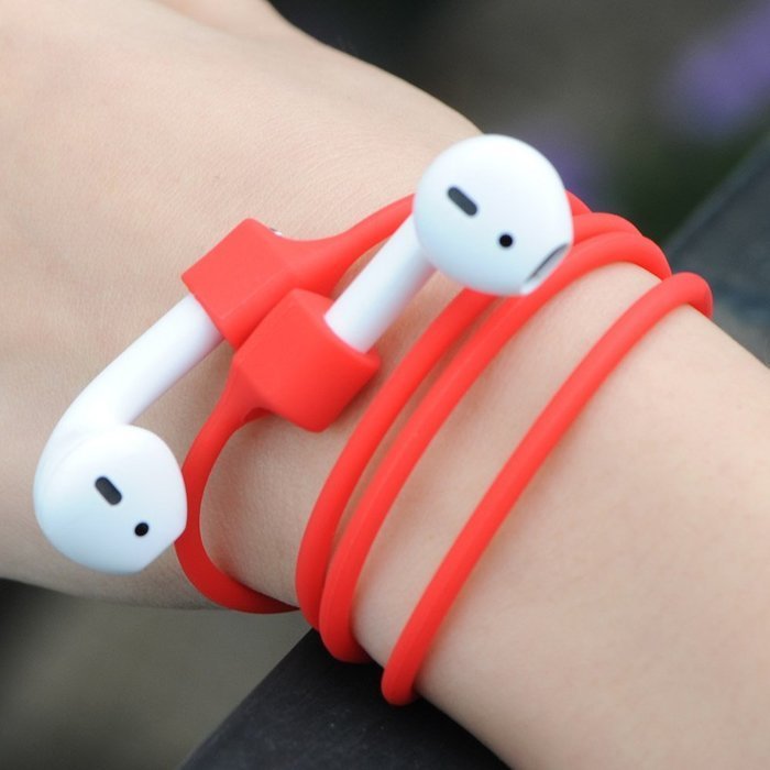 Держатель для наушников Coteetci Airpods Avoid Accidental Loss Line красный