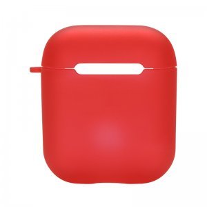 Силиконовый чехол Coteetci полупрозрачный красный для Apple AirPods