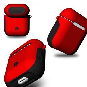 Захисний чохол Coteetci Armor червоний + чорний для Apple AirPods