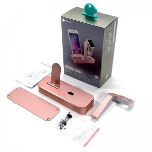 Док-станция для iPhone, Apple Watch - COTEetCI Base5 розовая