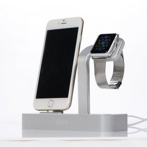 Док-станция COTEetCI Base5 серебристая для iPhone, Apple Watch