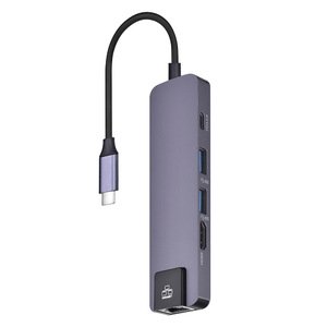 Хаб COTEetCI HDMI + Network Card 5-in-1 Adapter (MB1081)