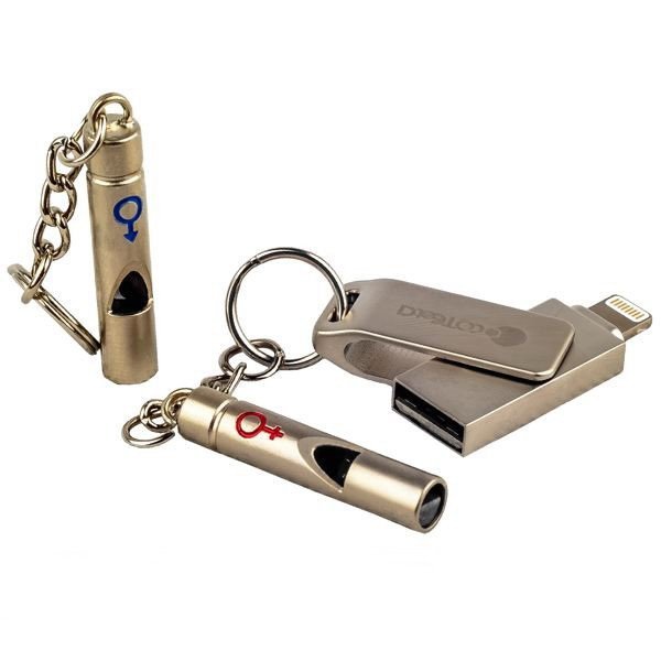 Флеш пам'ять COTEetCI iUSB Civilian Version U2 для iPhone, iPad, ємністю 16Гб, золота