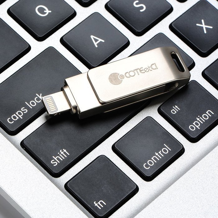 Флеш память COTEetCI iUSB для iPhone, iPad, Android емкостью 32Гб, золотистый