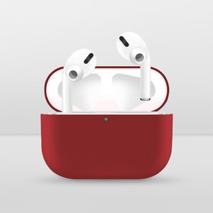 Силиконовый чехол COTEetCI Liquid красный для Airpods Pro