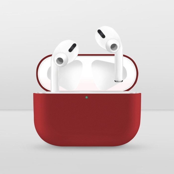 Силиконовый чехол COTEetCI Liquid красный для Airpods Pro
