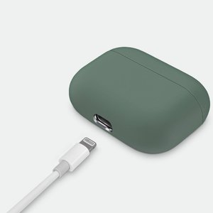 Силиконовый чехол COTEetCI Liquid зелёный для Airpods Pro