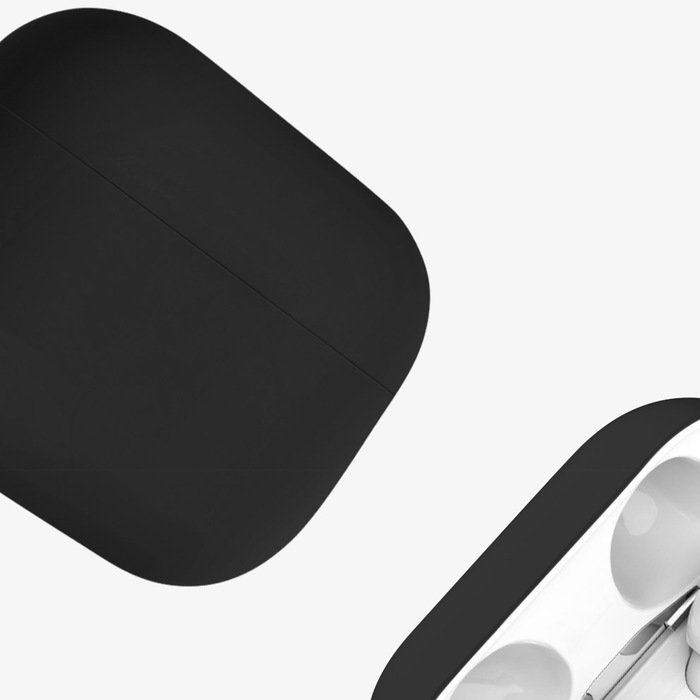 Силиконовый чехол COTEetCI Liquid черный для Airpods Pro