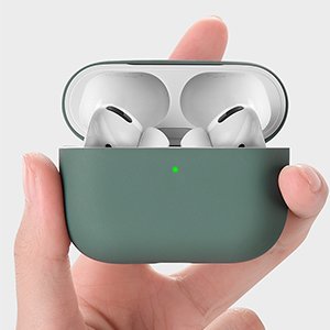 Силиконовый чехол COTEetCI Liquid зелёный для Airpods Pro