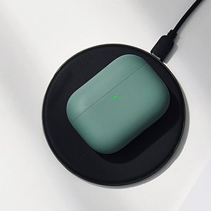 Силиконовый чехол COTEetCI Liquid зелёный для Airpods Pro