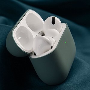 Силиконовый чехол COTEetCI Liquid зелёный для Airpods Pro